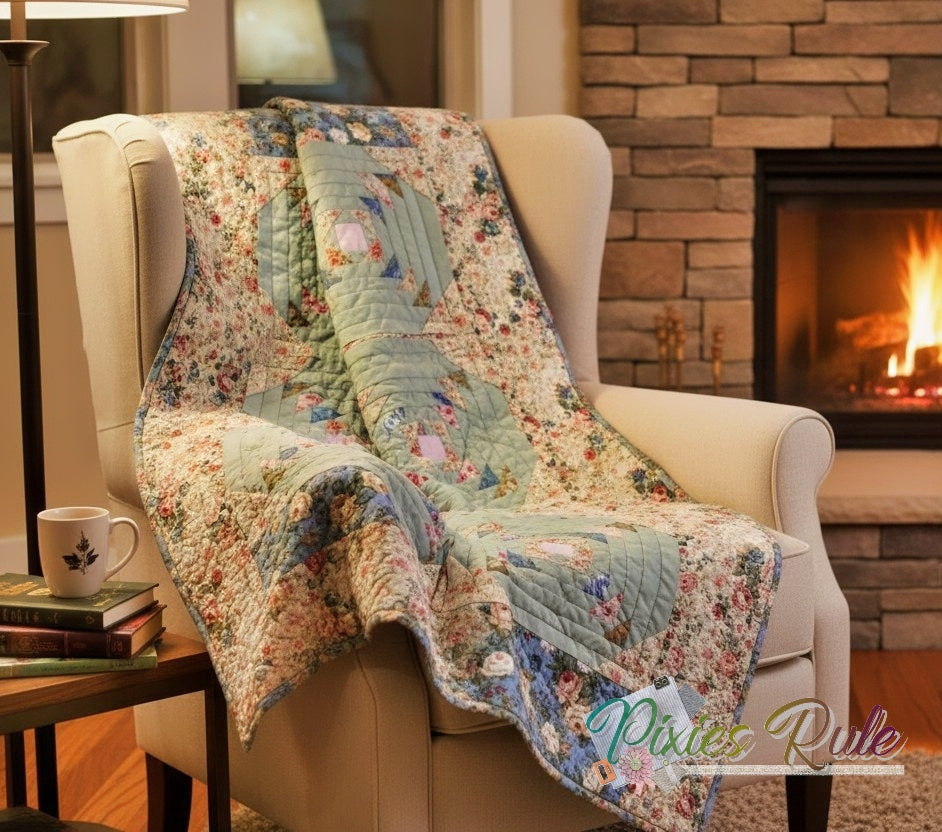 Pineapple Quilt Block 6x6