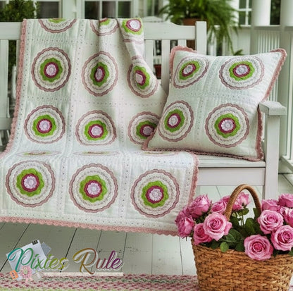 Mock Fusion - Shabby Rose 5x7 Machine Embroidery Design by Pixies Rule