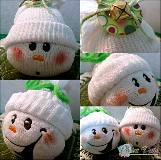 Snowball Kids Machine Embroidery Design by Pixies Rule