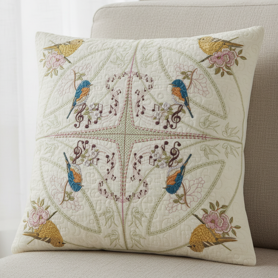 Mock Double Wedding Ring Quilt - Spring Has Come 6x6