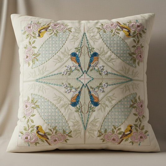 Mock Double Wedding Ring Quilt - Spring Has Come 5x5