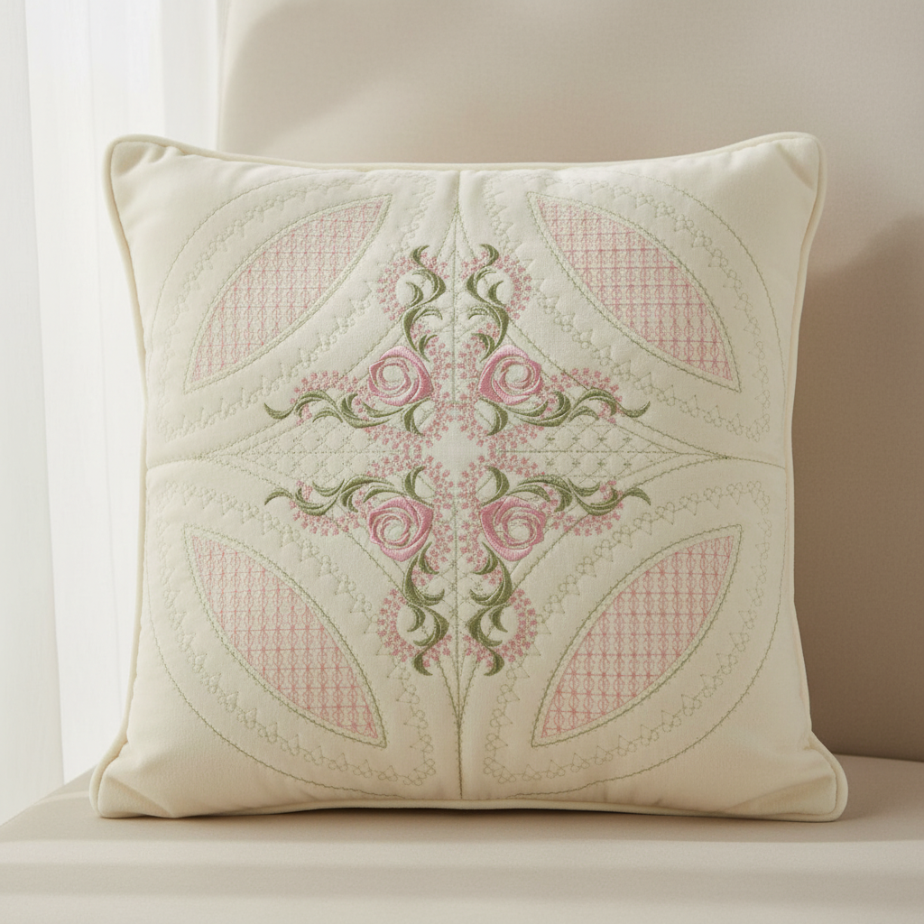 Timeless Mock Double Wedding Ring Quilt 8x8