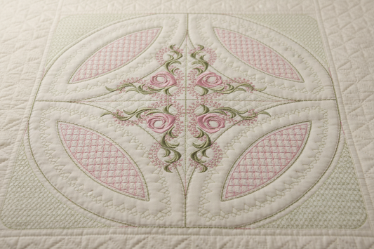 Timeless Mock Double Wedding Ring Quilt 8x8