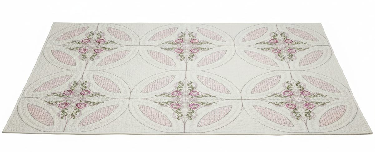 Timeless Mock Double Wedding Ring Quilt 8x8