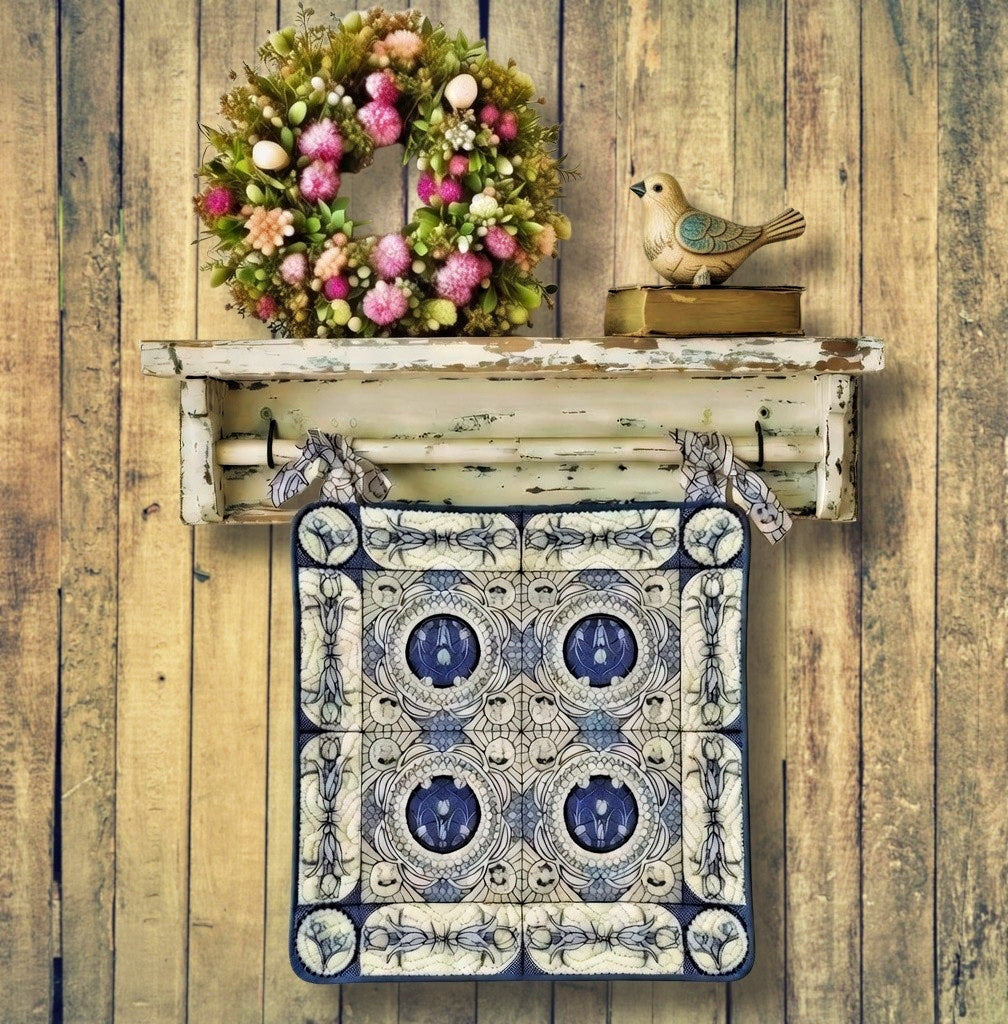 Easter Joy Quilt 8x8 Machine Embroidery Design by Pixies Rule