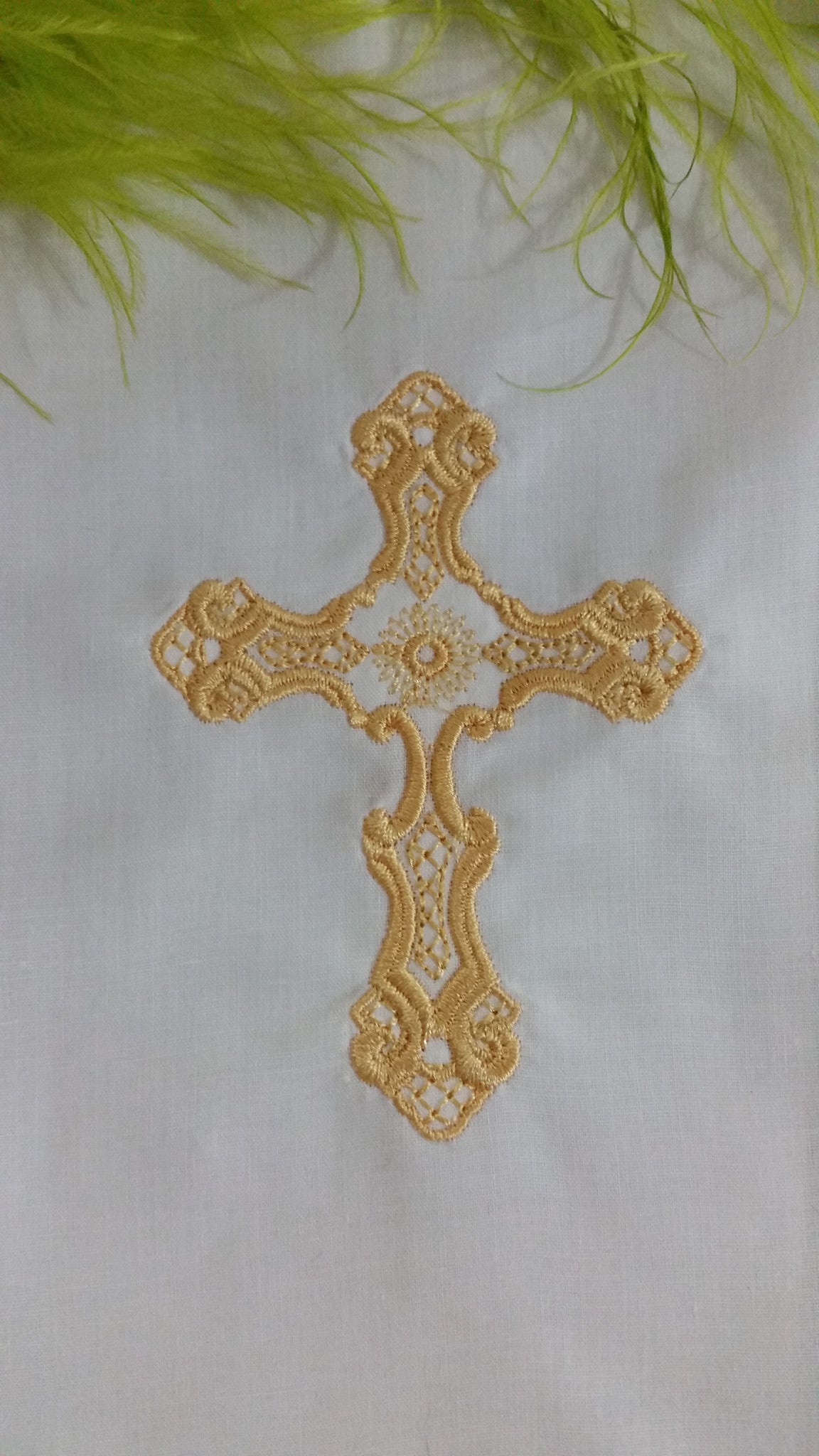 Golden Filigree Cross 8x8