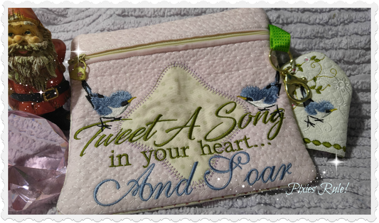 Tweet A Song 8x8 Zipper Pouch