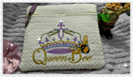 Queen Bee 8x8 Zipper Pouch