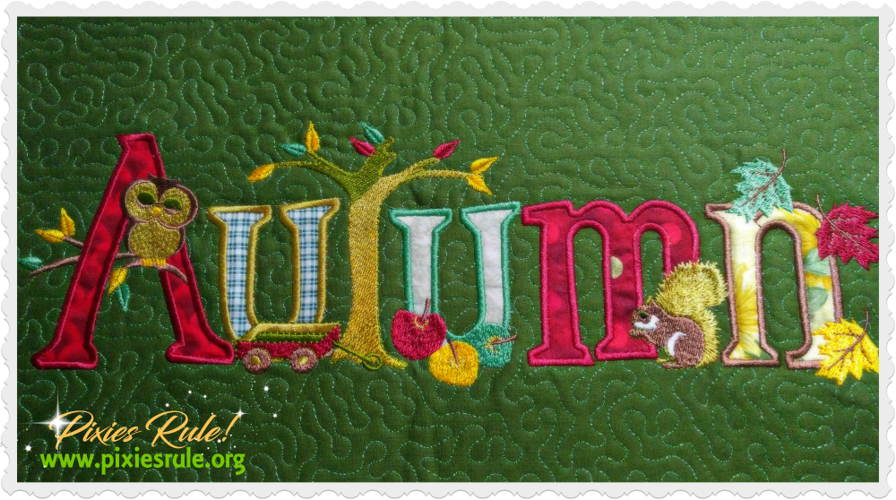 Autumn Joy Applique 8x14