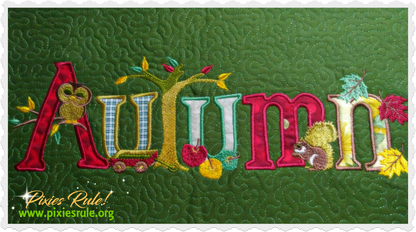 Autumn Joy Applique 8x14