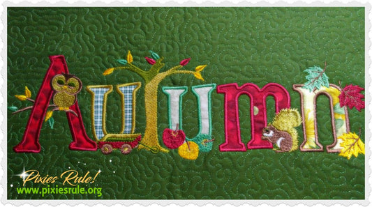 Autumn Joy Applique 7x12