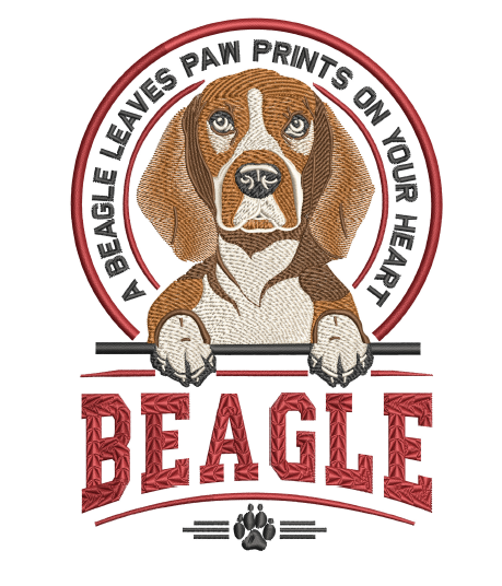 Paws Of The Heart - Beagle 5x7