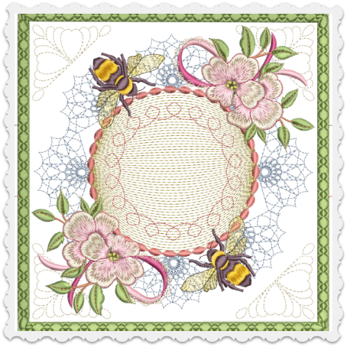 Bee Peaceful Checkbook Cover 8x8