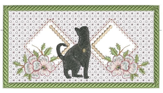 Black Cat Checkbook Cover 5x7
