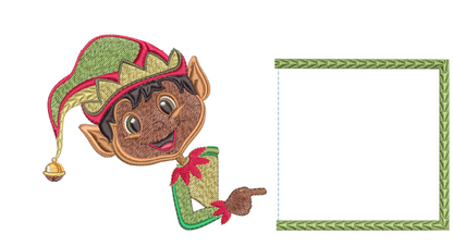 Magic Christmas Pillow Case - Black Boy Elf 6x10