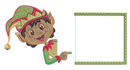 Magic Christmas Pillow Case - Black Girl Elf 5x7