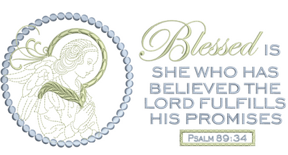Blessed Is She Reading Pillow 4X4