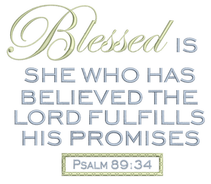 Blessed Is She Reading Pillow 8x8