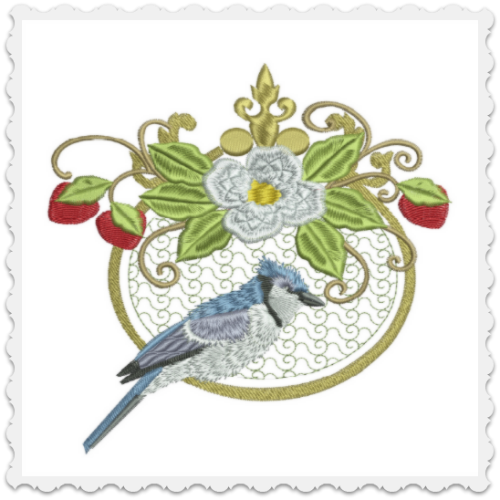 Blue Jays & Berries Bell Pull