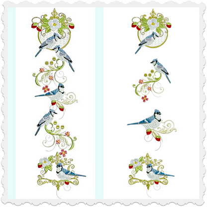 Blue Jays & Berries Bell Pull