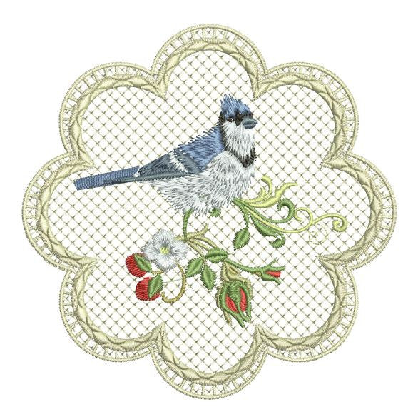 Songbird Lace Edge Coasters