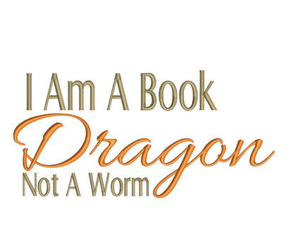 Book Dragon 5x7 - Two Part