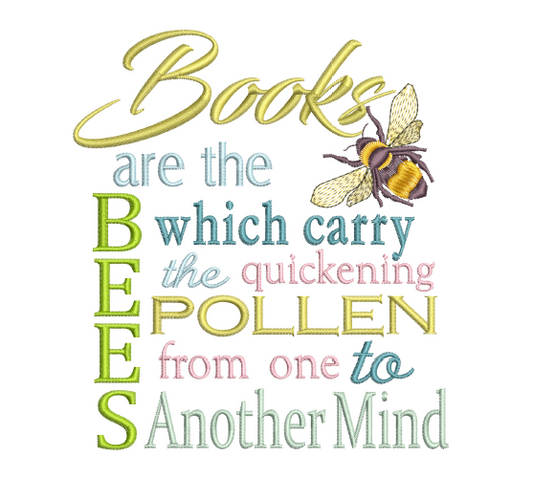Books Are The Bees Reading Pillow 6x6
