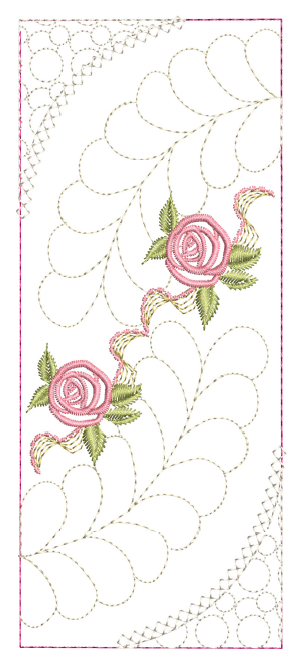 Bullion Rose Trellis Quilt - 8x8