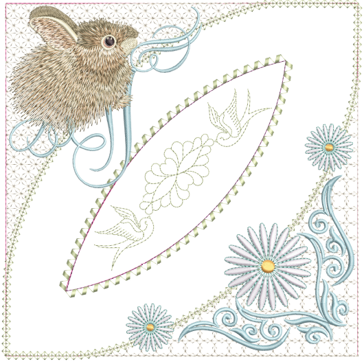 Bunny Dance Quilt 8x8