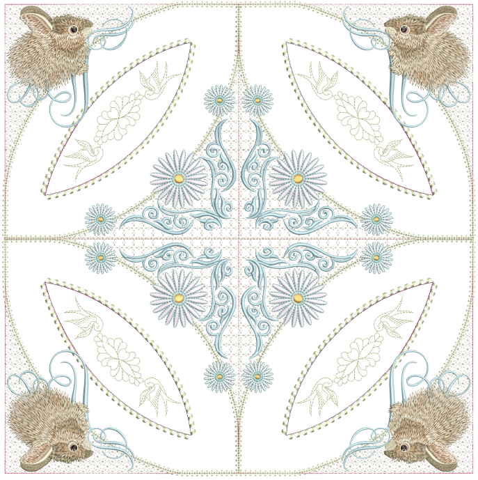 Bunny Dance Quilt 8x8