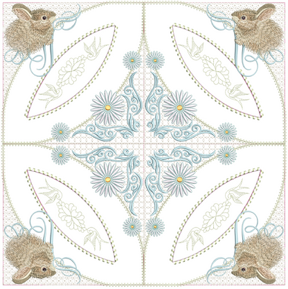 Bunny Dance Quilt 8x8