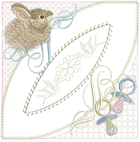 Bunny for Baby Quilt & Wall Hanging 8x8
