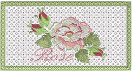 Cabbage Rose Checkbook Cover 5x7