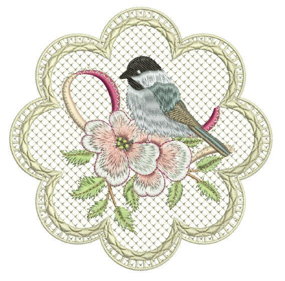 Songbird Lace Edge Coasters