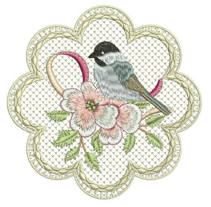 Songbird Lace Edge Coasters