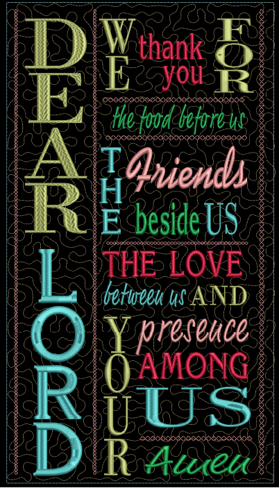 Dear Lord Wall Hanging 8X14