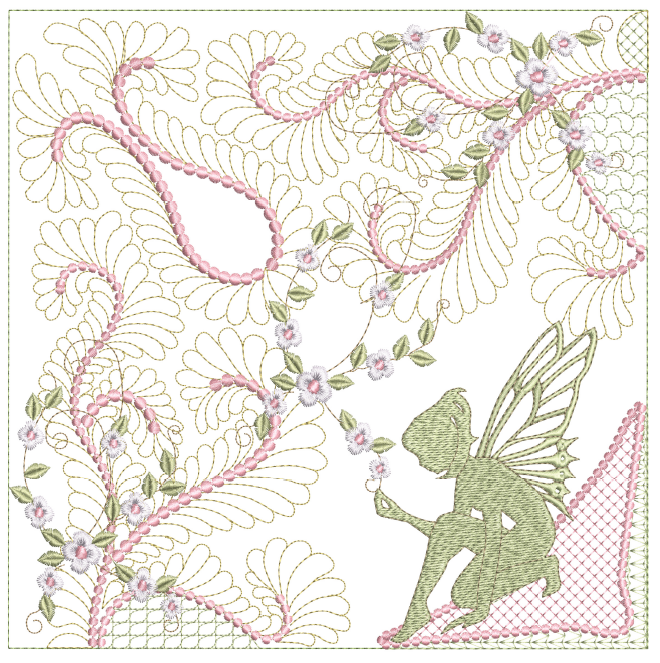 Fairy Dance Girl Quilt 8x8