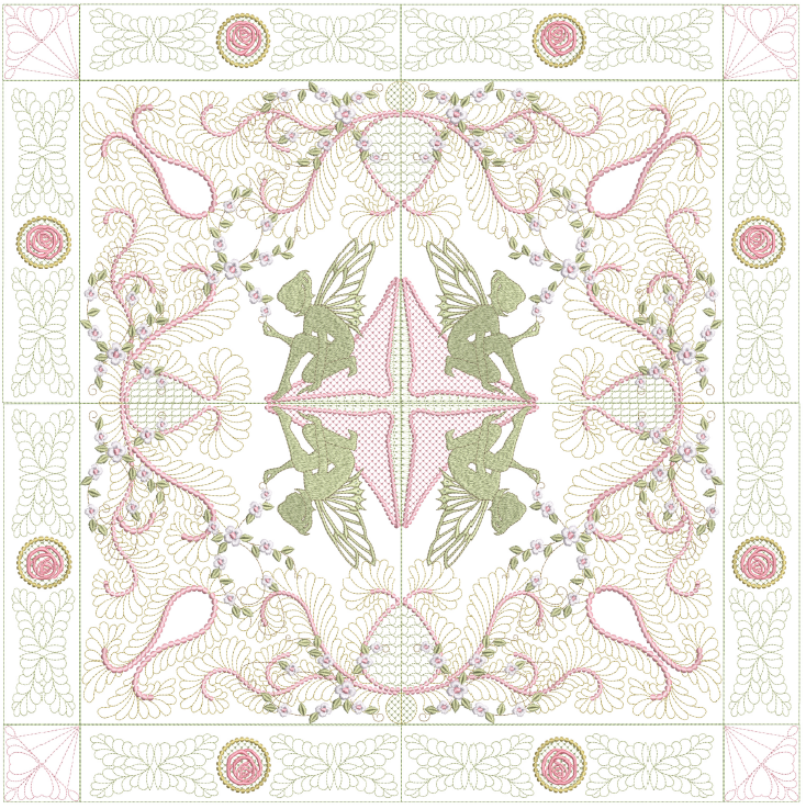 Fairy Dance Girl Quilt 8x8