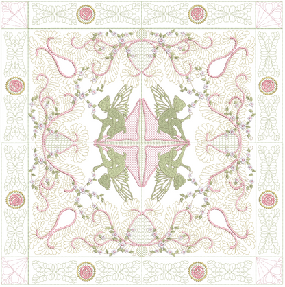 Fairy Dance Girl Quilt 8x8