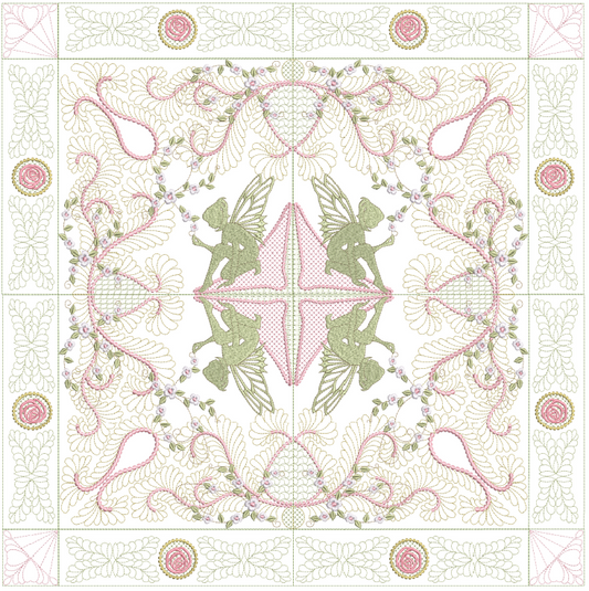 Fairy Dance Girl Quilt 6x6