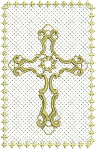 Filigree Cross Eyeglass Case