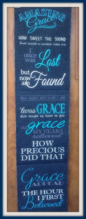Amazing Grace Wall Hanging 6x10