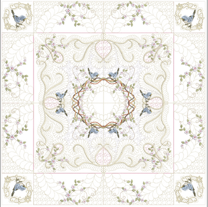 Flower Trails Quilt - 8x8