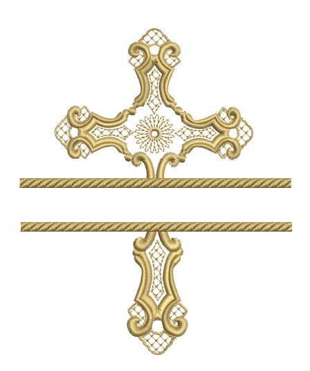 Filigree Cross Split Design