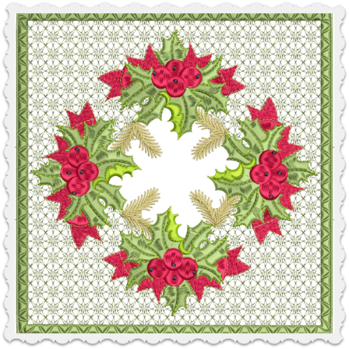 Holly Jolly Checkbook Cover 8x8