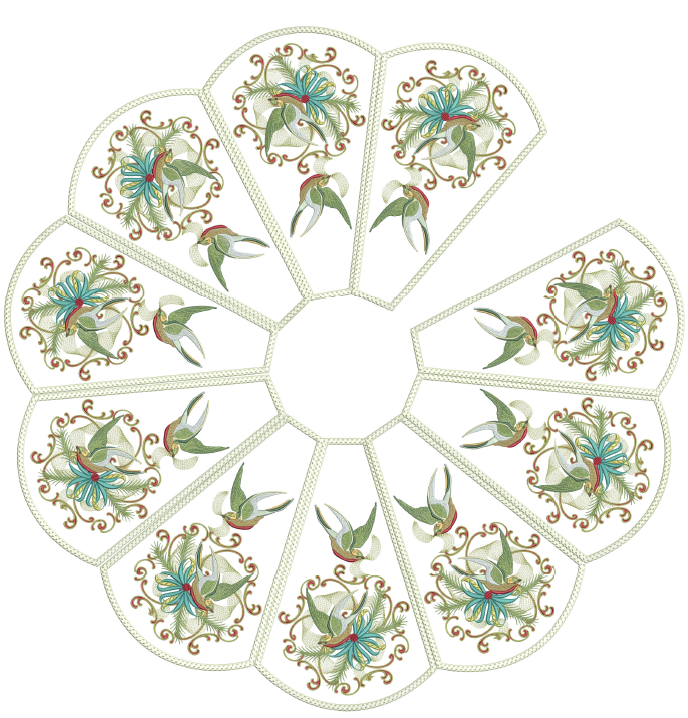 Joyeux Noel In-The-Hoop Tree Skirt 10x16