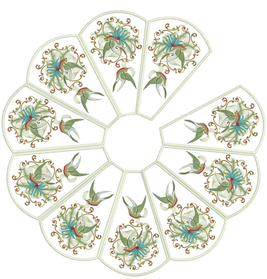 Joyeux Noel In-The-Hoop Mini Tree Skirt 8X12