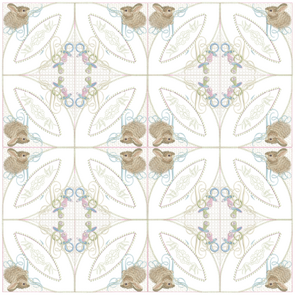 Bunny for Baby Quilt & Wall Hanging 8x8