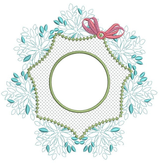 Nature's "Leaves" Monogram Frame 6x6
