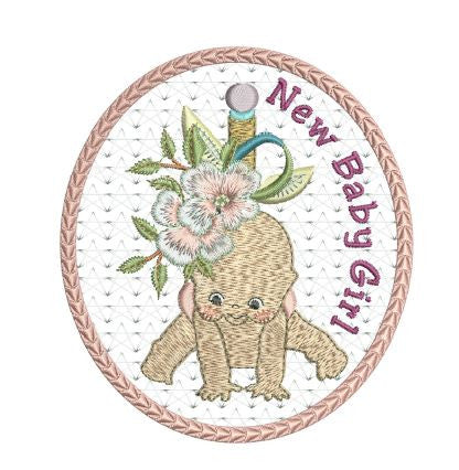 New Baby Girl Tag 4x4